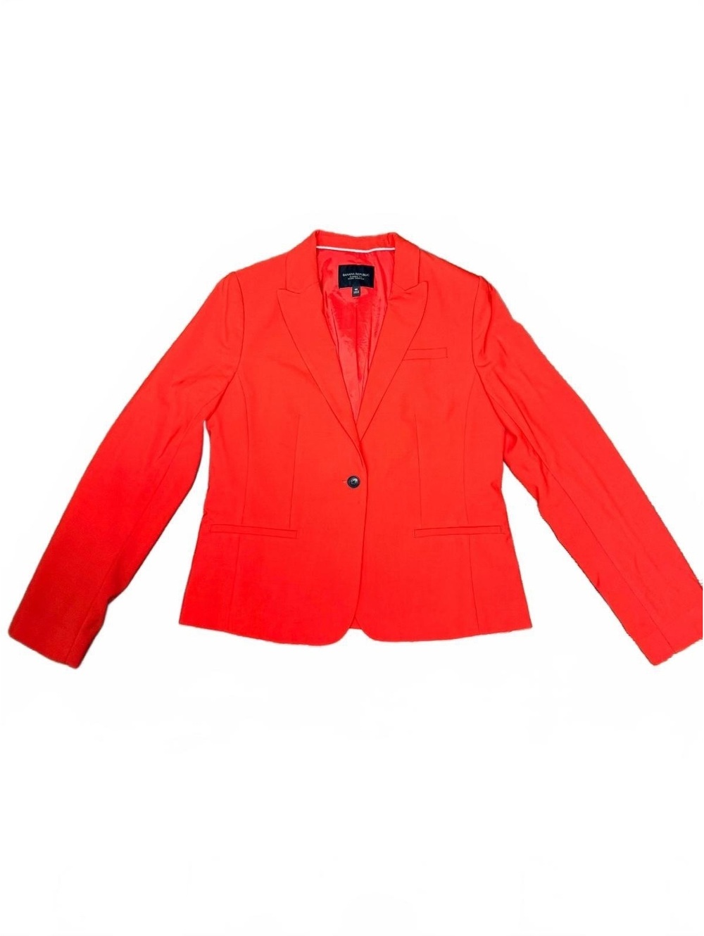 Banana Republic red wool blend blazer size 10 Classic Fit tailored power jacket